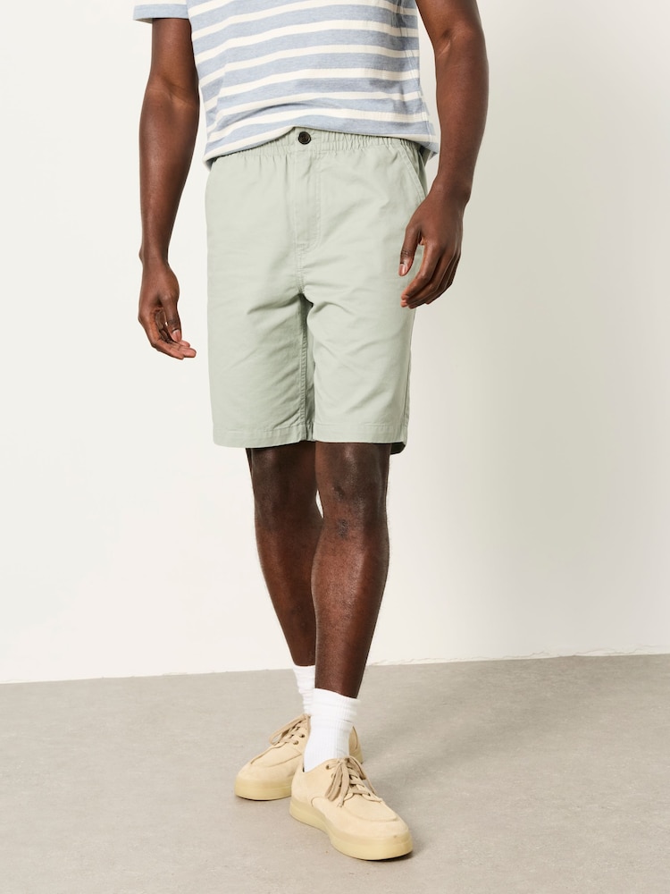 FatFace Selsey Sage Green Pull On Shorts - Image 1 of 6