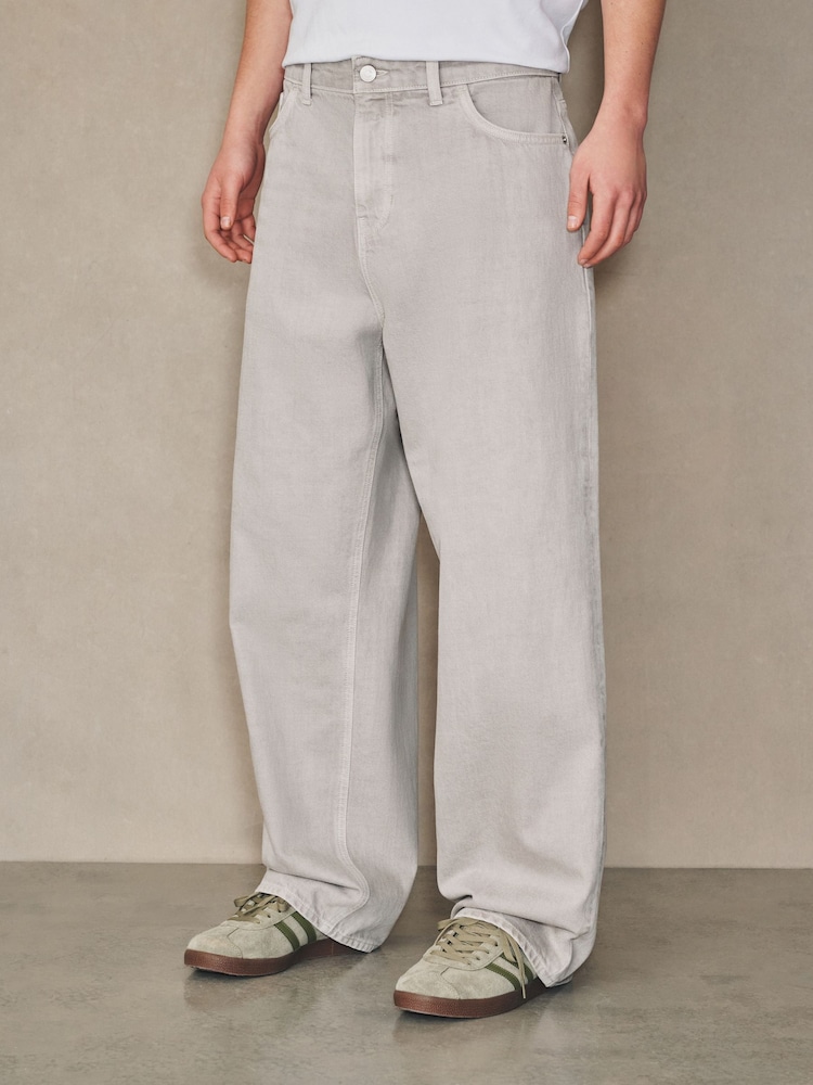 Grey EDIT Baggy Fit Jeans - Image 1 of 11