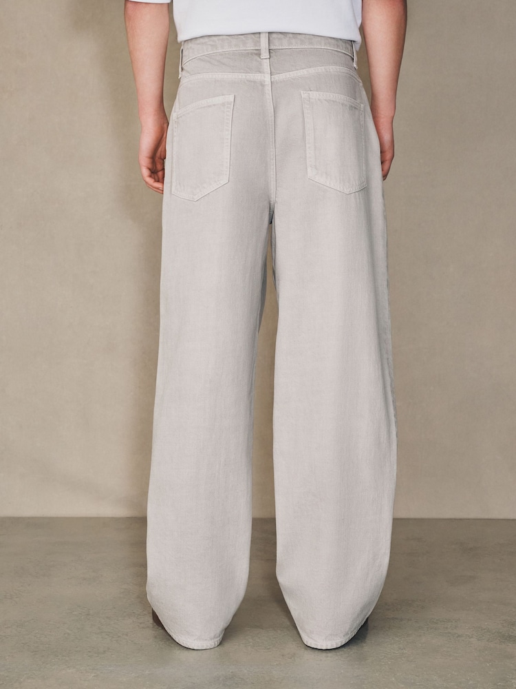 Grey EDIT Baggy Fit Jeans - Image 2 of 11