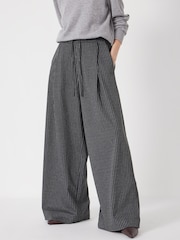 Hush Grey Pinstripe Wide Leg Joggers - Image 1 of 6