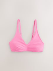 Blue/Pink/White Non Padded Non Wire Cotton Blend Ultimate Comfort Bras 3 Pack - Image 2 of 7