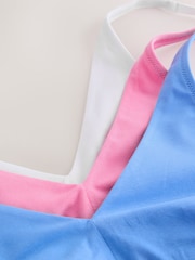 Bleu/rose/blanc - Lot de 3 soutiens-gorge en coton Blend Ultimate Comfort - Image 9 de 11