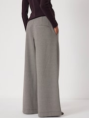 Hush Brown Check Wide Leg Jersey Trousers - Image 2 of 7