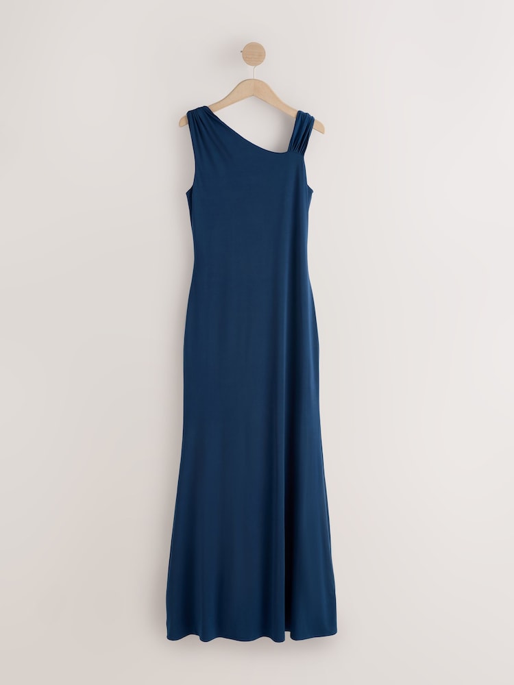 princess polly baby blue dress Cos V-Neck Kaftan-Style Dress - Blue main image 1