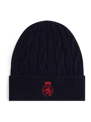 modra - Tommy Hilfiger pletena kapa beanie Kids - Slika 3 iz 5