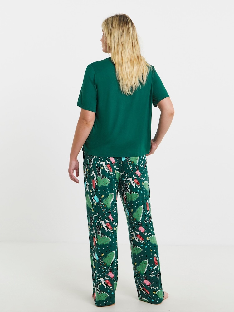 Simply Be Pretty Secrets Scotty Dog Graphic Tee Pyjama Set - صورة 2 من 4 Simply Be Pretty Secrets Scotty Dog Graphic Tee Pyjama Set - صورة 2 من 4