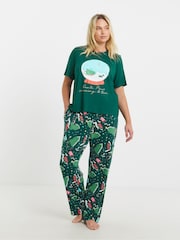 Simply Be Pretty Secrets Scotty Dog Graphic Tee Pyjama Set - صورة 3 من 4