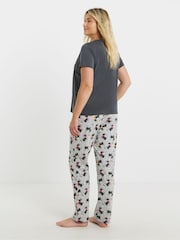 Simply Be Grey Pretty Secrets Pyjamas Set - Image 2 of 4