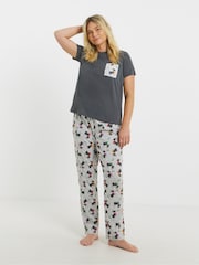 Simply Be Grey Pretty Secrets Pyjamas Set - Image 3 of 4