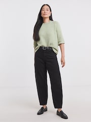 JD Williams Green Sponge Raglan Short Sleeve Knitted Jumper - Image 4 of 4