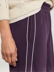 JD Williams Purple Piped Wide Leg Joggers - Image 3 of 4