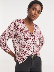 JD Williams Animal Slouchy V-Neck Tunic - Image 1 of 4