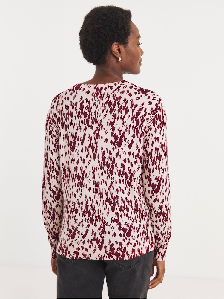 JD Williams Animal Slouchy V-Neck Tunic - Image 2 of 4