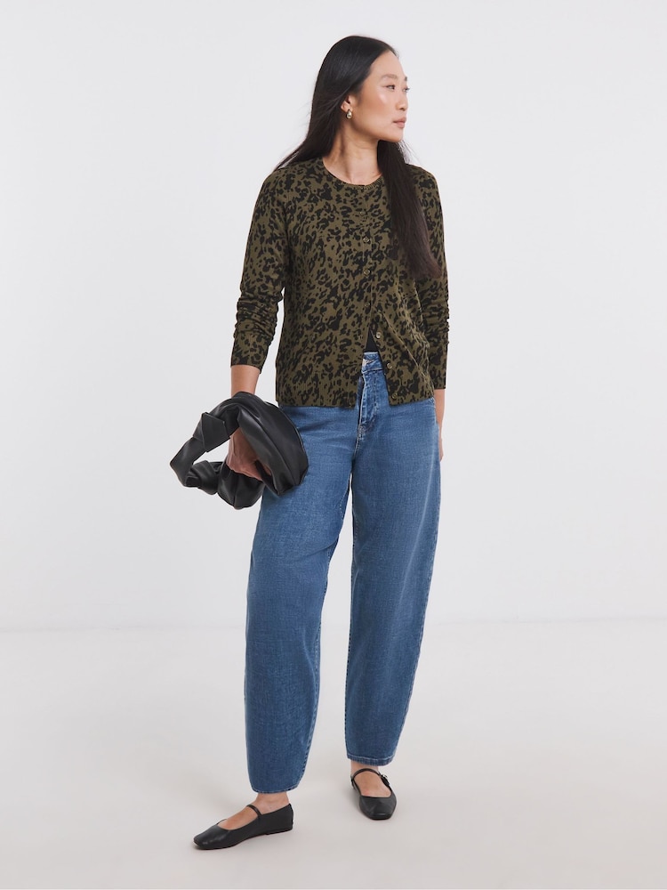 JD Williams Green Crew Neck Cardigan - Image 2 of 4