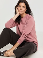 JD Williams Pink Classic Longline Crew Neck Sweatshirt - Image 4 of 4