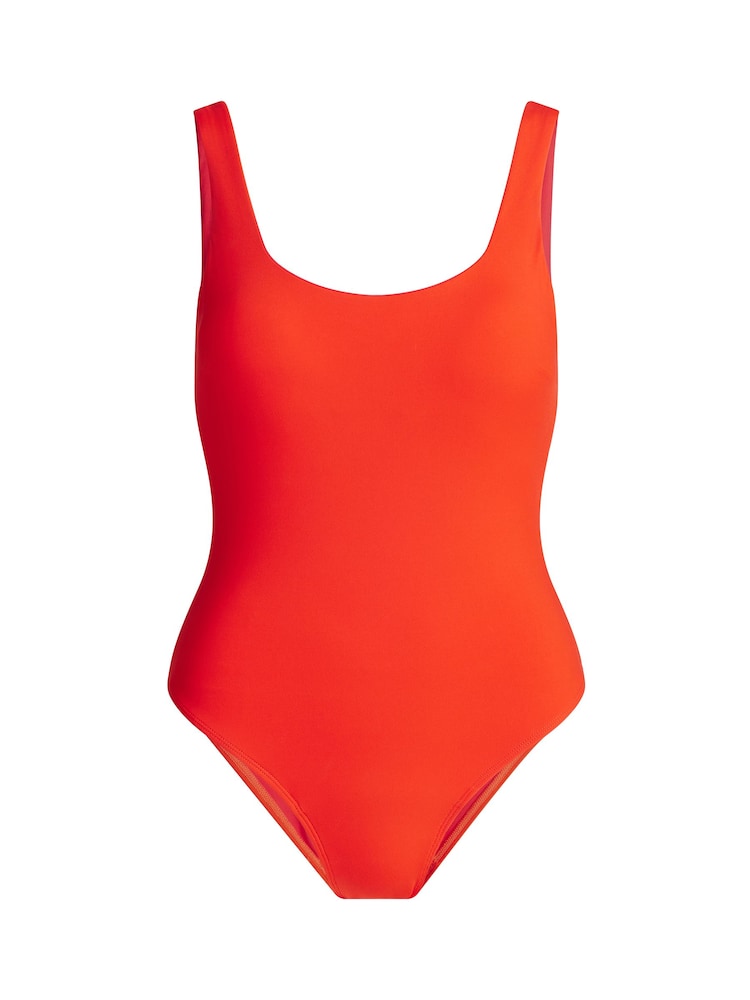 ModiBodi Red Orange Light Flow Period Swimwear Scoop Neck One Piece Swimsuit - Image 10 of 10