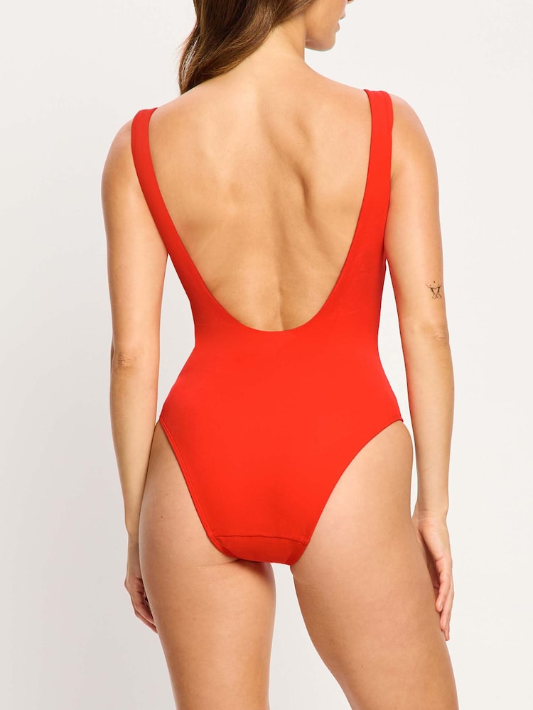 ModiBodi Orange Period Swimwear Scoop Neck One Piece Light Swimsuit - Image 2 of 7 ModiBodi Orange Period Swimwear Scoop Neck One Piece Light Swimsuit - Image 2 of 7