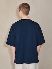 Navy Edit Relaxed Fit Graphic Print T-Shirt - Image 4 of 7