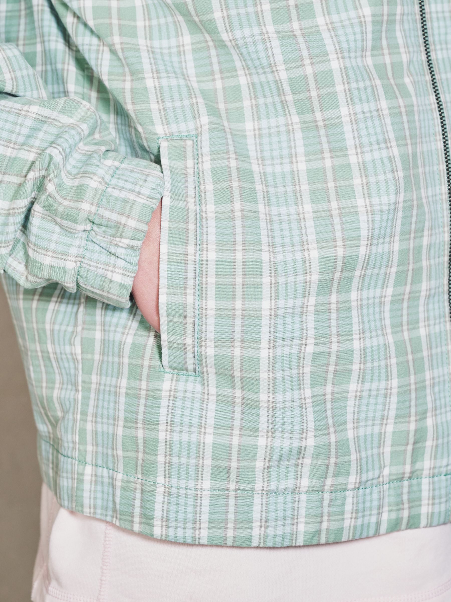 Buy Green EDIT Madras Check Harrington Jacket from Next USA