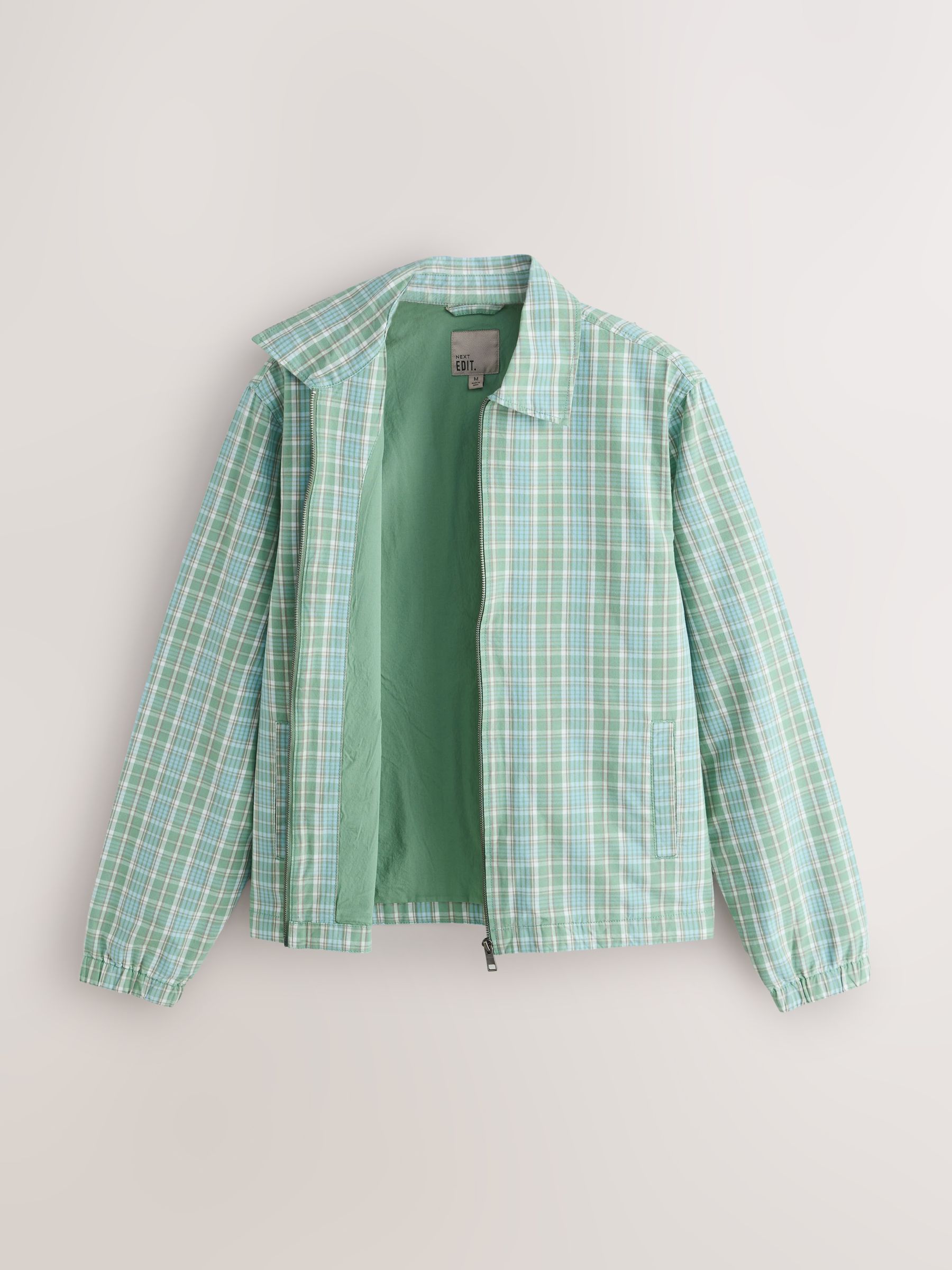 Buy Green EDIT Madras Check Harrington Jacket from Next USA
