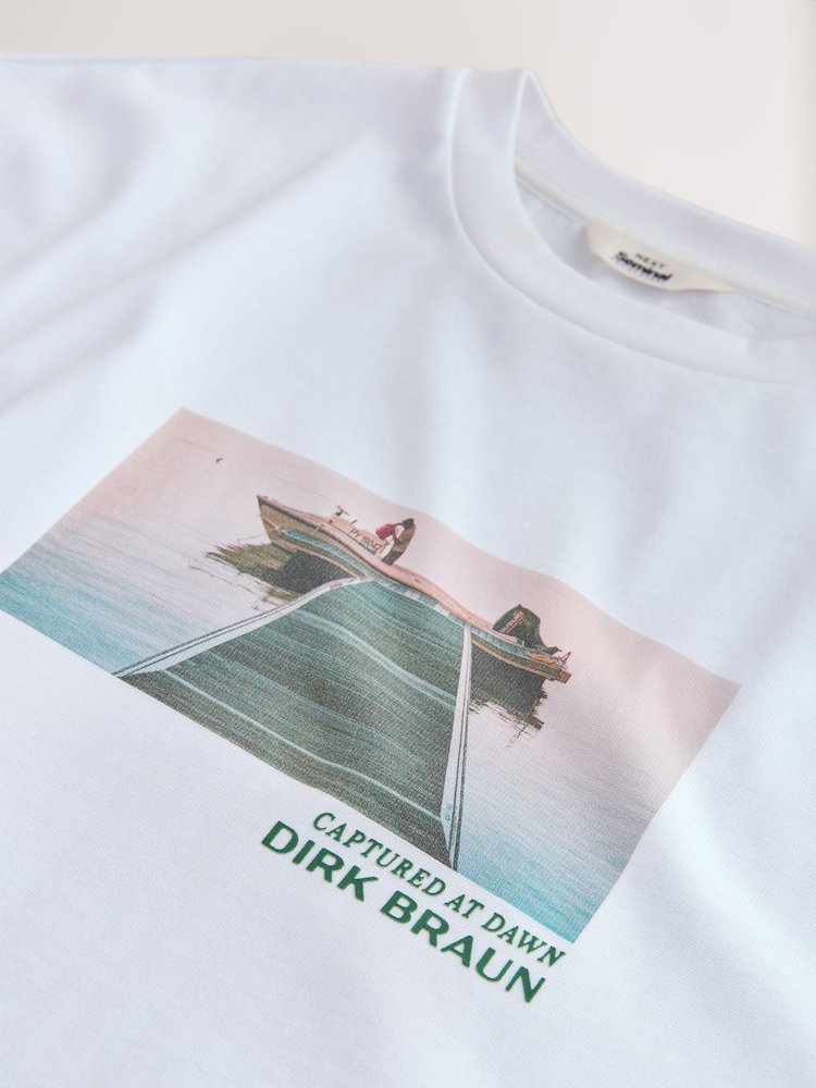 White Edit Dirk Braun Seminal Graphic T-Shirt - Image 8 of 8 White Edit Dirk Braun Seminal Graphic T-Shirt - Image 8 of 8