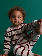Polarn O. Pyret Natural Cotton Velour Overall - Image 3 of 8