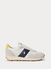 Polo Ralph Lauren Cream Mix Material Suede Trainers - Image 1 of 5