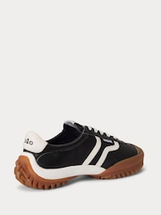 Polo Ralph Lauren Black Chunky Nappa Leather Ballerina Style Trainers - Image 2 of 5