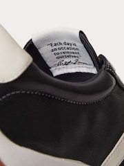 Polo Ralph Lauren Black Chunky Nappa Leather Ballerina Style Trainers - Image 5 of 5