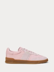 Polo Ralph Lauren Pink Suede Nylon Material Mix Aera Trainers - Image 1 of 4