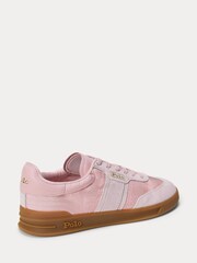 Polo Ralph Lauren Pink Suede Nylon Material Mix Aera Trainers - Image 3 of 4