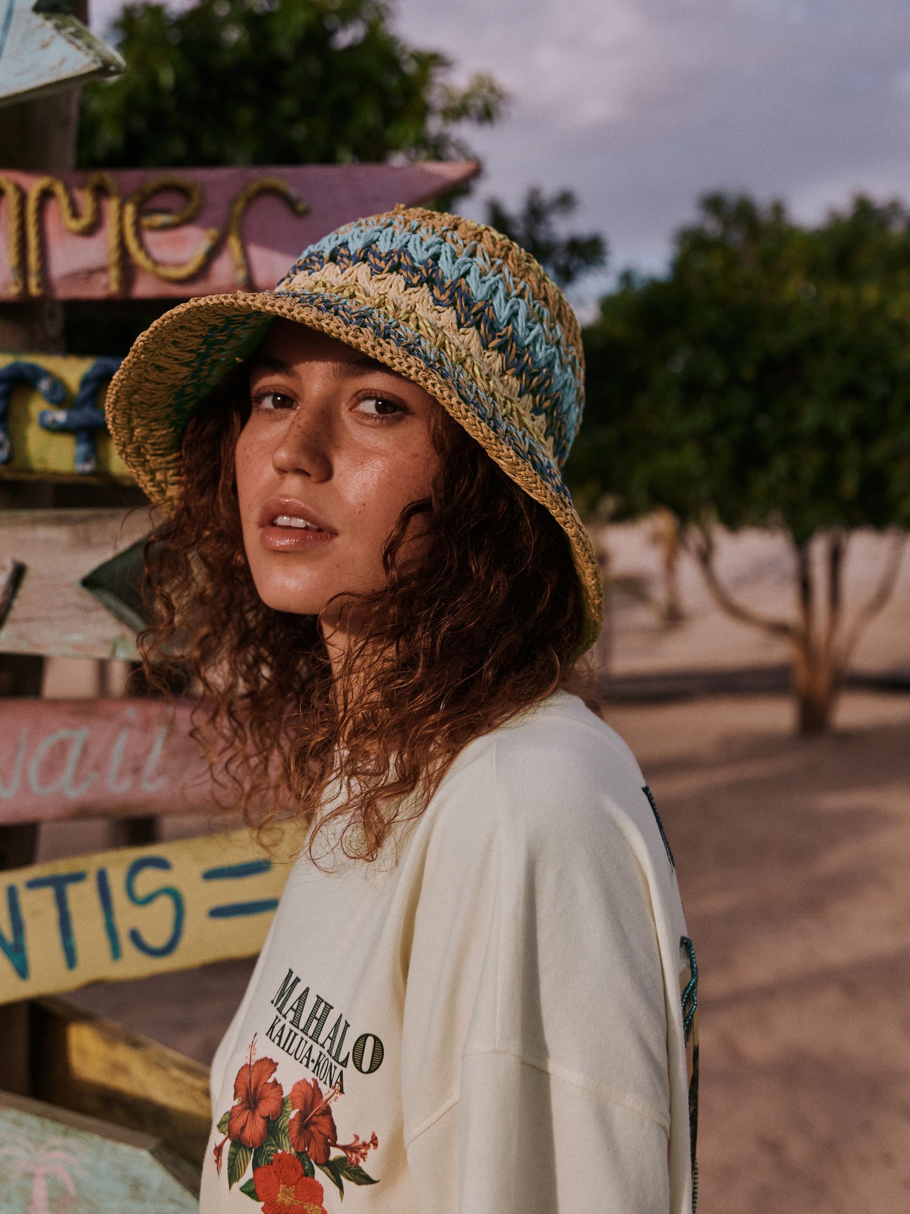 Buy Bright Blue Stripe Woven Bucket Hat from the Next UK online shop
