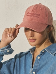 Rust Brown Cotton Twill Slogan Cap - Image 2 of 6