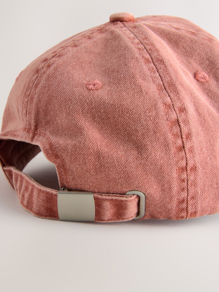 Rust Brown Cotton Twill Slogan Cap - Image 6 of 6