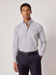 Hawes & Curtis Brown Multi Check Washed Oxford Shirt - Image 1 of 3