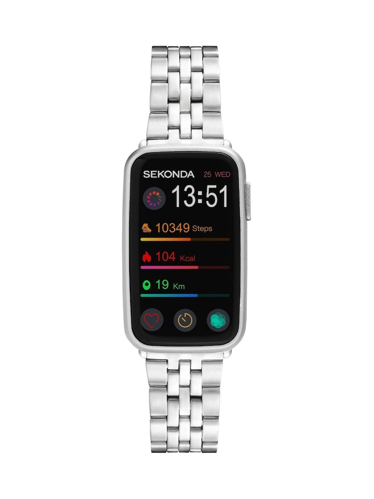 Sekonda Track 26mm Unisex Rectangular Smartwatch with Bracelet - Image 2 of 6