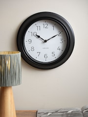 Present Time Black Traditional Numbers Wall Clock - Image 2 of 6