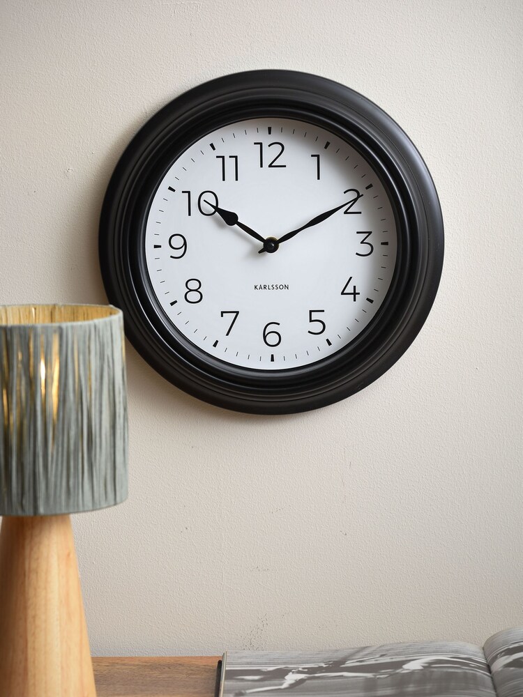 Present Time Black Traditional Numbers Wall Clock - Image 2 of 6 Present Time Black Traditional Numbers Wall Clock - Image 2 of 6