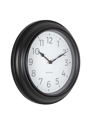 Present Time Black Traditional Numbers Wall Clock - Image 3 of 6