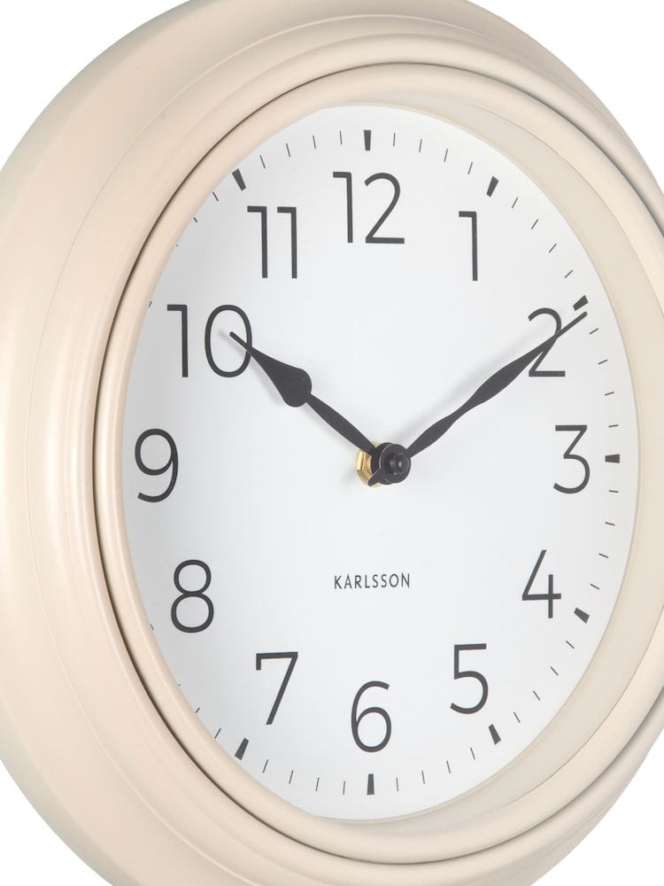 Present Time Warm Grey Traditional Numbers Wall Clock - Image 2 of 5 Present Time Warm Grey Traditional Numbers Wall Clock - Image 2 of 5