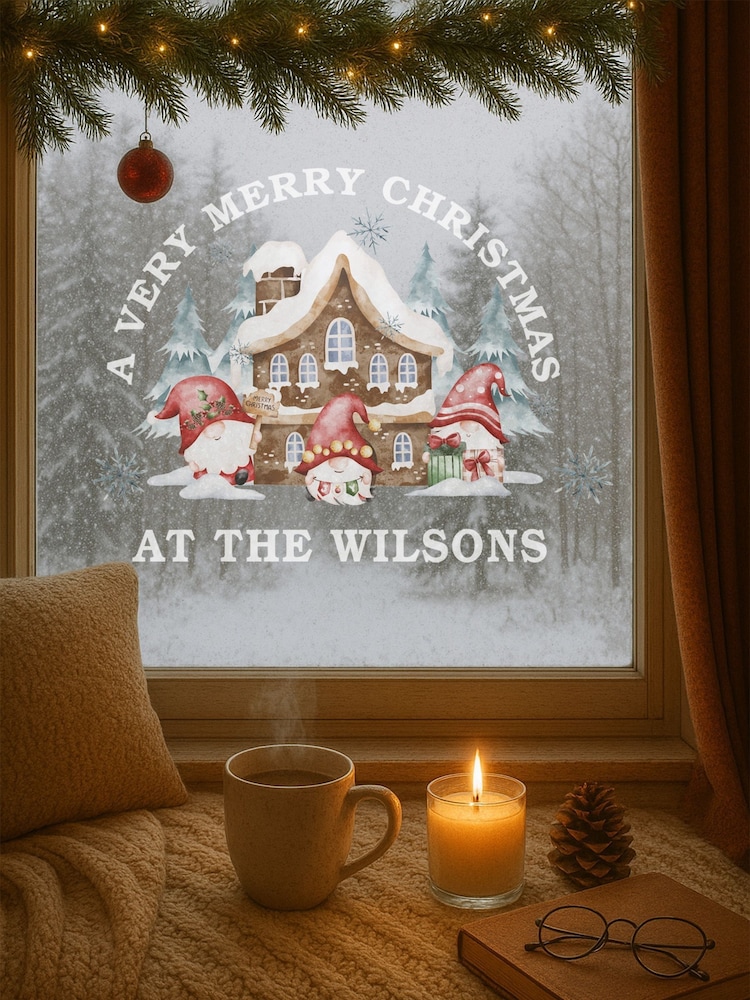 Personalised Christmas Gonk Window Sticker by Loveabode - Image 4 of 4
