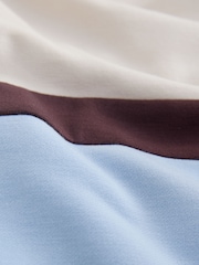 B by Ted Baker Chocolate Brown/Blue Modal Blend Rugby Shirt - Image 8 of 8