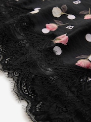 B by Ted Baker Mono Spot Viscose Blend Lace Night Slip - Image 4 of 5