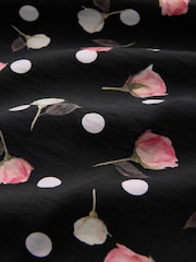 B by Ted Baker Mono Spot Viscose Blend Lace Night Slip - Image 5 of 5
