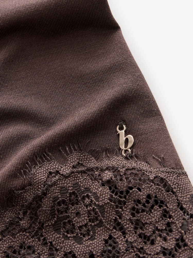 B by Ted Baker Modal Short Chocolate Brown Pyjamas Set - Image 11 of 11