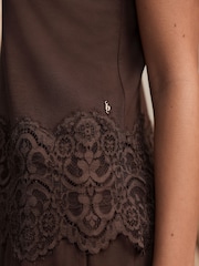 B by Ted Baker Modal Short Chocolate Brown Pyjamas Set - Image 5 of 11