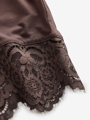B by Ted Baker Modal Short Chocolate Brown Pyjamas Set - Image 9 of 11