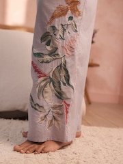 B by Ted Baker Blue Embroidery Cotton Cami Pyjamas - Image 6 of 12