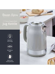 Swan Grey 1.7L Retro Jug Kettle - Image 2 of 8