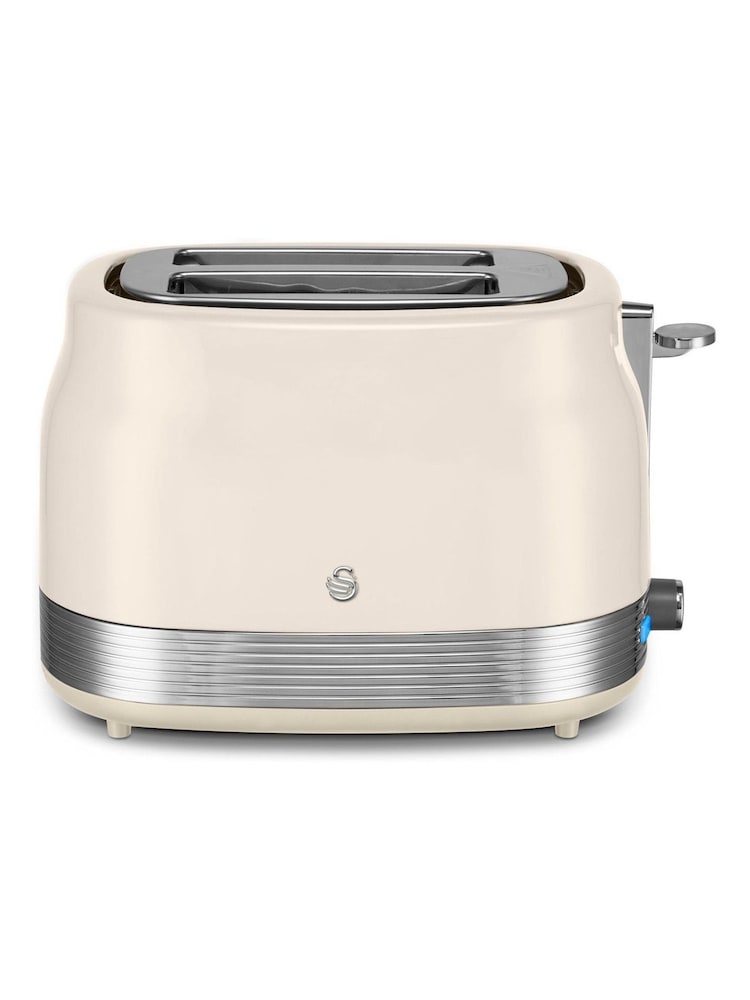 Swan Cream 930W Retro 2 Slice Toaster - Image 1 of 8 Swan Cream 930W Retro 2 Slice Toaster - Image 1 of 8